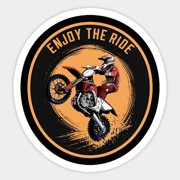 Enjoy The Ride Sticker by WolfeTEES